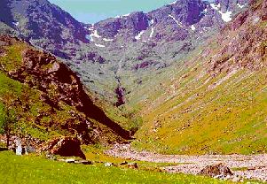 Glencoe valley in western highlands